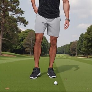 NWT TRAVIS MATHEW Tech Chino Golf Bermuda Shorts in Heather Sleet 42